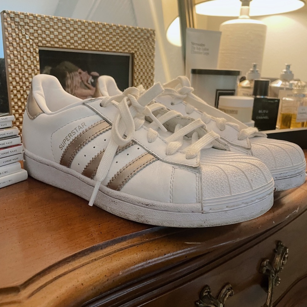 Gold Adidas Superstars